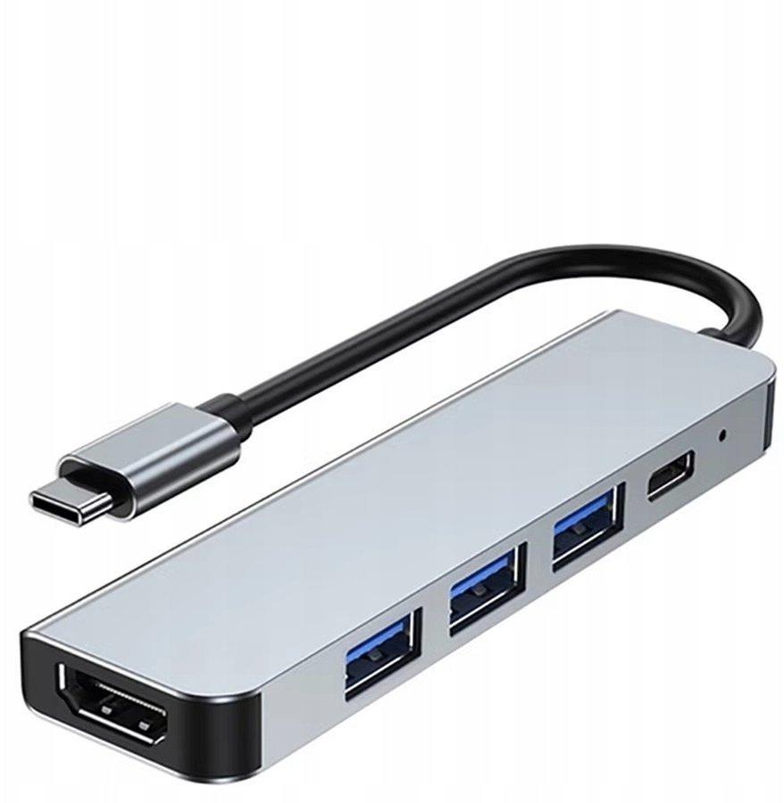 HUB USB Czytnik HUB USB - TYP - C 5 różnych portów HDMI 4K + USB 3.0 + USB2.0 007
