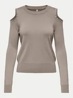 Swetry damskie - ONLY Sweter Gila 15339512 Beżowy Regular Fit - miniaturka - grafika 1