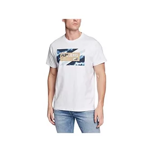 Pepe Jeans Koszulka męska Rederick, biały, L - Koszulki męskie - miniaturka - grafika 1
