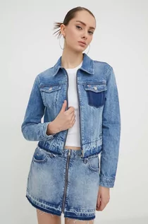 Kurtki damskie - Tommy Jeans kurtka jeansowa damska kolor niebieski przejściowa - grafika 1