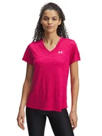Koszulki sportowe damskie - Under Armour Koszulka sportowa w kolorze różowym - miniaturka - grafika 1