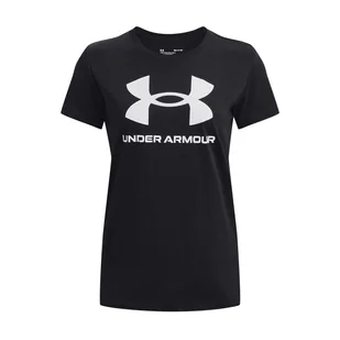 Damska Koszulka z krótkim rękawem UNDER ARMOUR UA W SPORTSTYLE LOGO SS 1356305-001 – Czarny - Koszulki i topy damskie - miniaturka - grafika 1