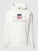 Koszulki męskie - Bluza z kapturem, wyhaftowanym logo i kieszenią kangurką - miniaturka - grafika 1