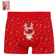 Majtki męskie - Bokserki ŚWIĄTECZNE MĘSKIE Renifer Prezent Bawełna MORAJ 1szt. XL r. XL - miniaturka - grafika 1
