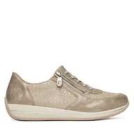 Sneakersy damskie - Sneakersy Rieker N1112-60 Złoty - miniaturka - grafika 1