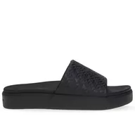 Klapki i japonki damskie - Klapki Tommy Hilfiger Monogram Pool FW0FW07855-BDS - czarne - miniaturka - grafika 1