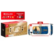 Konsole Nintendo - Nintendo Switch Lite Hyrule Edition + NS Online 365dni + Expansion Pack + Etui PDP Zelda Hyrule Blue - miniaturka - grafika 1