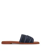 Klapki i japonki damskie - Tommy Hilfiger Klapki Webbing Mule FW0FW08421 Granatowy - miniaturka - grafika 1