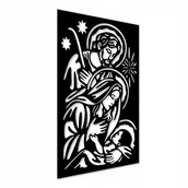 Dekoracje domu - PANEL MATKA BOSKA JEZUS OBRAZ AŻUROWY DEKROACJA 3d RODZINA BOŻA TRYPTYK - miniaturka - grafika 1