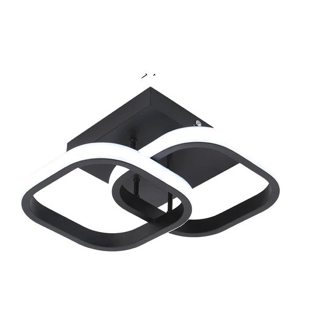 Lampa wisząca, materiał akrylowy, nowoczesny design, czarny C, ciepły biały