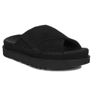 Kapcie damskie - UGG Kapcie damskie klapki W Goldenstar Cross Slide Black-40 - miniaturka - grafika 1