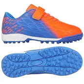 Piłka nożna - Turfy Piłkarskie Dziecięce Buty Lekkie Wygodne Zapinane Na Rzepy Modne Stylowe Do Gry w Piłkę Nożną Pomarańczowe 35 - miniaturka - grafika 1