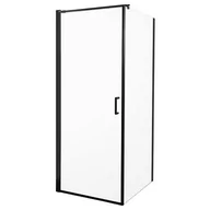 Kabiny prysznicowe - Novoterm Kabina prysznicowa drzwi z systemem unoszenia 90x90 czarne profile Hera Kerra - miniaturka - grafika 1