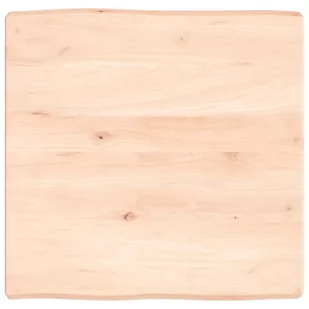 Blat biurka, 60x60x6 cm, surowe lite drewno dębowe - Stoły - miniaturka - grafika 1