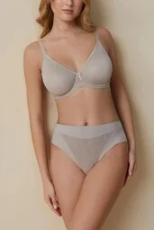 Biustonosz miękki na fiszbinach z bezszwowym wykończeniem beżowy Frida Selene - Biustonosze - miniaturka - grafika 1