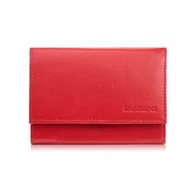Portfele - PORTFEL DAMSKI SKÓRZANY CZERWONY PORTMONETKA RFID BRODRENE G-25MN/RED - miniaturka - grafika 1