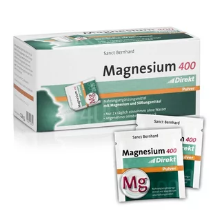 Sanct Kräuterhaus Bernhard Magnez Direkt 400 mg 60 szaszetek malinowy smak - Bernhard 4F01-351EF - Układ nerwowy - miniaturka - grafika 1
