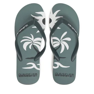 Japonki Quiksilver Molokai Screen AQYL101427 Zielony - Klapki i japonki męskie - miniaturka - grafika 1