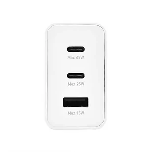 Ładowarka sieciowa z funkcją Power Delivery i Quick Charge 65W biała - Ładowarki do telefonów - miniaturka - grafika 4