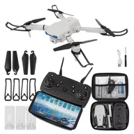 Zabawki zdalnie sterowane - Dron Szkoleniowy Zabawka Prezent Dla Dziecka Pilot 3 Baterie + Pokrowiec - miniaturka - grafika 1