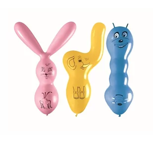 Balony lateksowe "Figurki MIX", GEMAR, 3 szt GB/PG10 - Balony i akcesoria - miniaturka - grafika 1