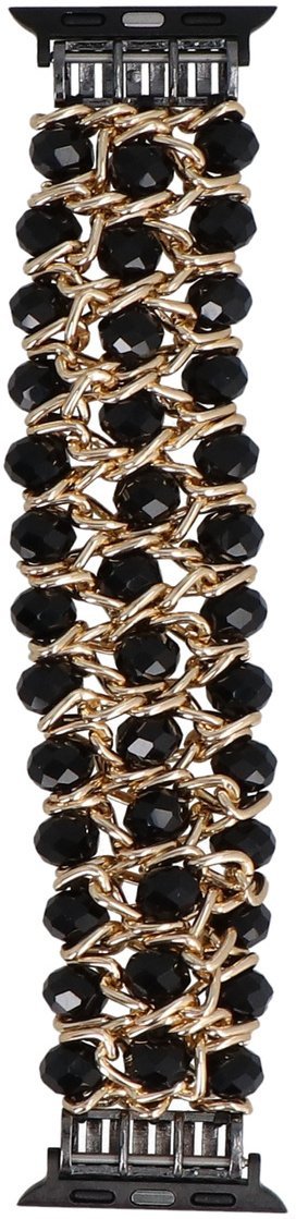 GlacierX bransoleta do smartwatcha Sparkling Crystals Stretch Bracelet Onyx Shine do Apple Watch 38/40/41mm Czarna