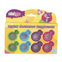 Kredki Świecowe Pierścionki 8 szt 4 Kolory Strigo SSC044 - Kredki, ołówki, pastele i pisaki - miniaturka - grafika 2