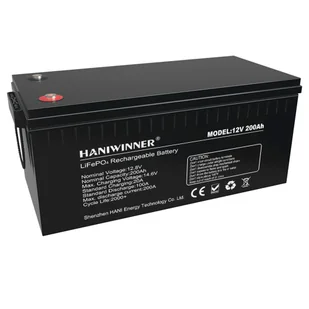 HANIWINNER HD009-12 12.8V 200Ah LiFePO4 Lithium Battery Pack Backup Power, 2560Wh Energy, 2000 Cycles, Built-in BMS - Baterie do zasilaczy awaryjnych UPS - miniaturka - grafika 6