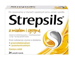 Boots Healthcare Strepsils miodowo-cytrynowy 24 szt. - Przeziębienie i grypa - miniaturka - grafika 1