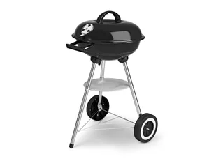 GRILLMEISTER Grill kulisty na węgiel drzewny na kółkach Kansas, Ø 34 cm - Grille - miniaturka - grafika 1