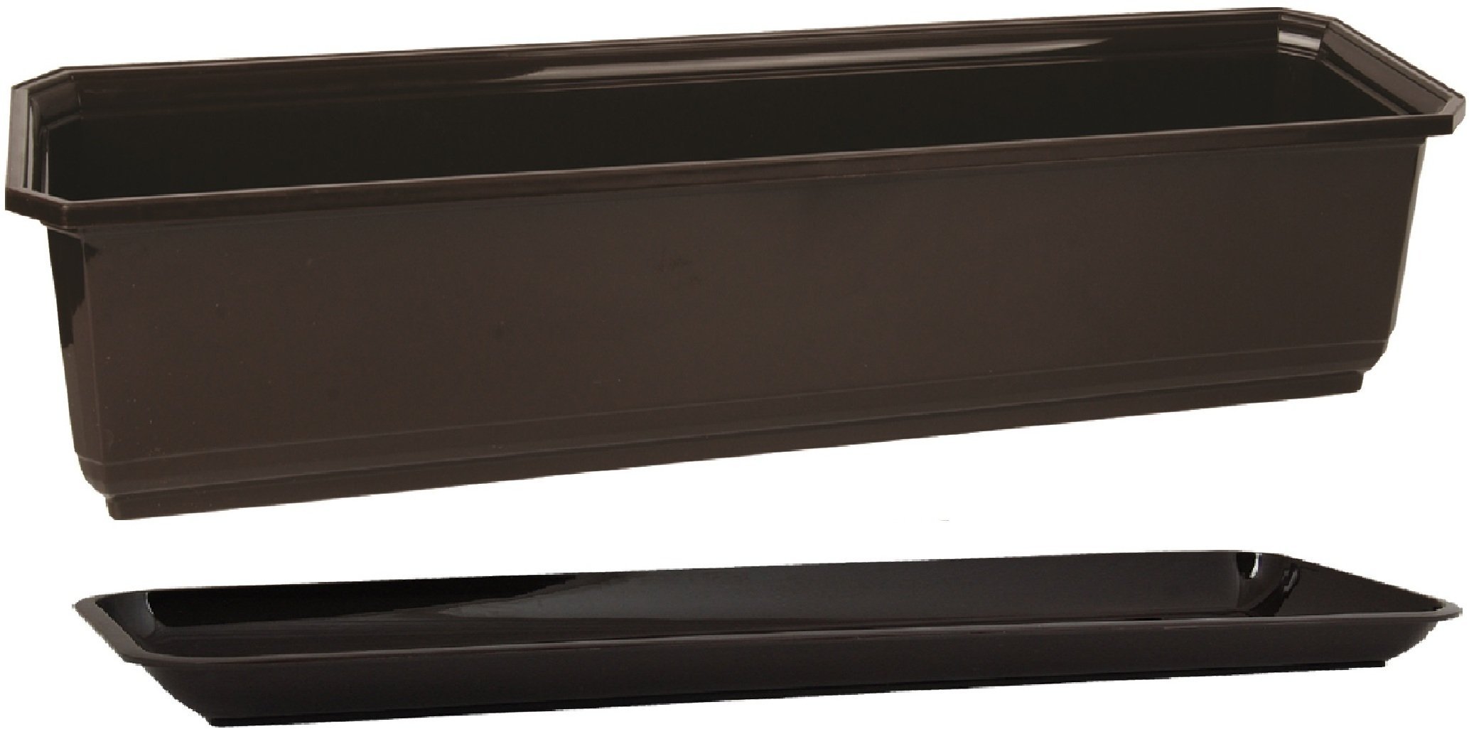 Polplast skrzynka balkonowa 50 cm + podstawka brązowa