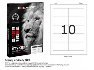 Emerson Etykiety 85x50 100szt EM330 - Etykiety do drukarek - miniaturka - grafika 1