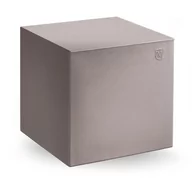 Pufy i podnóżki - Pufa Cube 40x40 cm beżowa - Lyxo Design - miniaturka - grafika 1