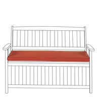 Poduszki ogrodowe - Poduszka na ławkę ogrodową 45 x 108 cm czerwona SOVANA - miniaturka - grafika 1