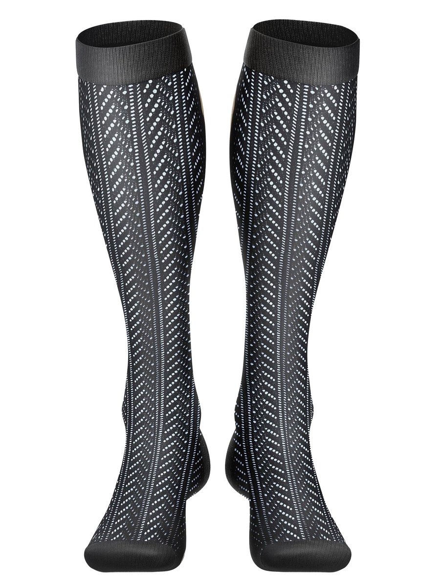 Podkolanówki Ażurowe Jodełka -37-41