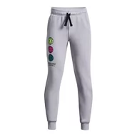 Spodnie i spodenki dla dziewczynek - Spodnie dresowe chłopięce Under Armour Rival Fleece ANAML Jogger - miniaturka - grafika 1