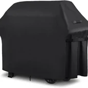 Pokrowce na grilla - Pokrowiec na grilla zewnętrznego (1 sztuka), odpowiedni do grilli gazowych, wykonany z tkaniny Oxford, ze ściągaczem regulowanym sznurkiem, wiatroszc - miniaturka - grafika 1