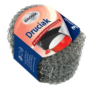 GROSIK Druciak 3SZT METALOWY - Ściereczki, gąbki, czyściki - miniaturka - grafika 1