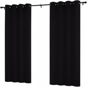 Zasłony - Zasłona gotowa 145x240 na przelotkach zasłony gładkie matowe do salonu - miniaturka - grafika 1