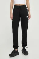 Spodnie damskie - The North Face spodnie dresowe bawełniane kolor czarny gładkie NF0A87DMJK31 - miniaturka - grafika 1