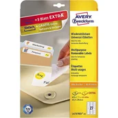 Etykiety do drukarek - Avery Zweckform Etykiety uniwersalne Zweckform usuwalne 63,5 x 29,6 mm, 810 etykiet 25 Arkuszy + 5 Arkuszy EXTRA ZW192 - miniaturka - grafika 1
