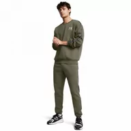 Spodnie sportowe męskie - Męskie spodnie dresowe Under Armour UA Icon Fleece Jogger Taping - zielone - UNDER ARMOUR - miniaturka - grafika 1