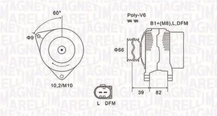 MAGNETI MARELLI Alternator 063731588010 063731588010 - Alternatory - miniaturka - grafika 1