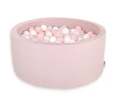 Suche baseny - Suchy basen minky H-40 cm z piłkami 200szt.- brudny różowy - miniaturka - grafika 1