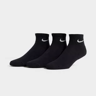 NIKE 3 PACK CUSHIONED QUARTER SOCKS  CZARNY SX7667-010 - Nike - Skarpetki damskie - miniaturka - grafika 1