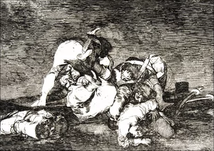Plate 10 from The Disasters of War (Los Desastres de la Guerra)- Nor do these. (Tampoco, Francisco Goya - plakat Wymiar do wyboru: 70x50 cm - Plakaty - miniaturka - grafika 1