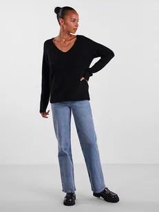 Pieces Sweter w kolorze czarnym - Swetry damskie - miniaturka - grafika 1