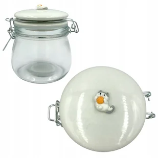 Smukee Szklany Słoik z Figurką Kotka 0,5L - Pojemniki kuchenne - miniaturka - grafika 1