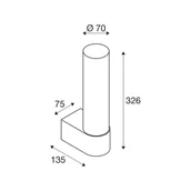 Lampy ścienne - SLV kinkiet do łazienki Lygant pojedynczy, chrom, aluminium - miniaturka - grafika 1