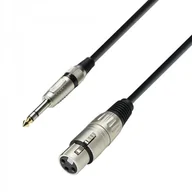 Akcesoria do nagłośnienia - Adam Hall Cables ah Cables K3 BFV kabel mikrofonowy, na końcach gniazdo XLR i wtyczka jack 6,3 mm stereo K3BFV1000 - miniaturka - grafika 1